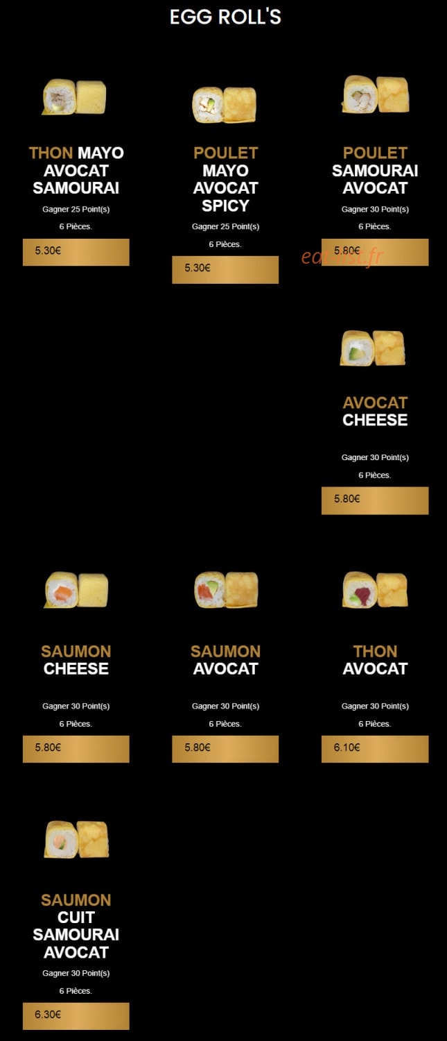 Sushi Green — carte page 11