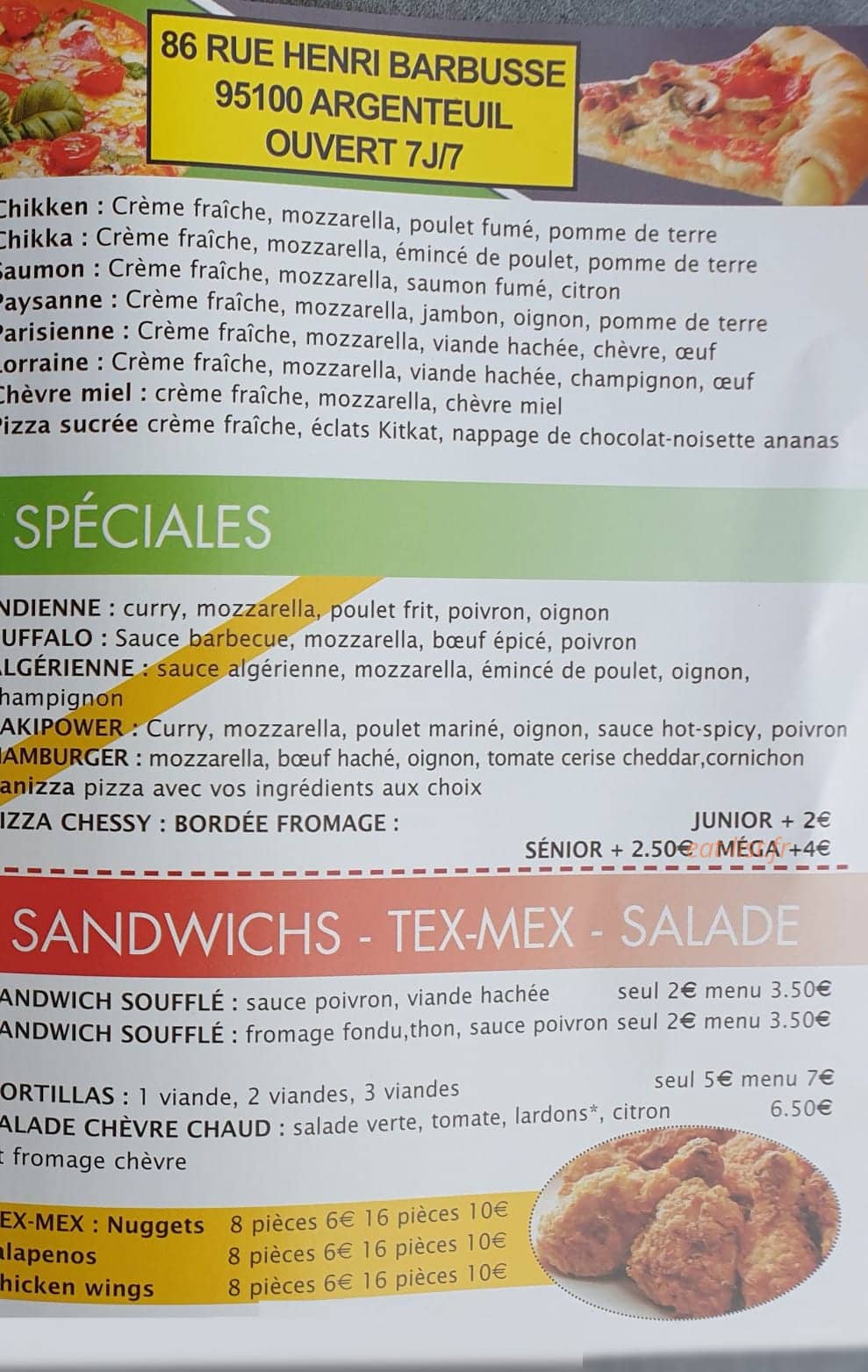 5 Pizza — carte page 4