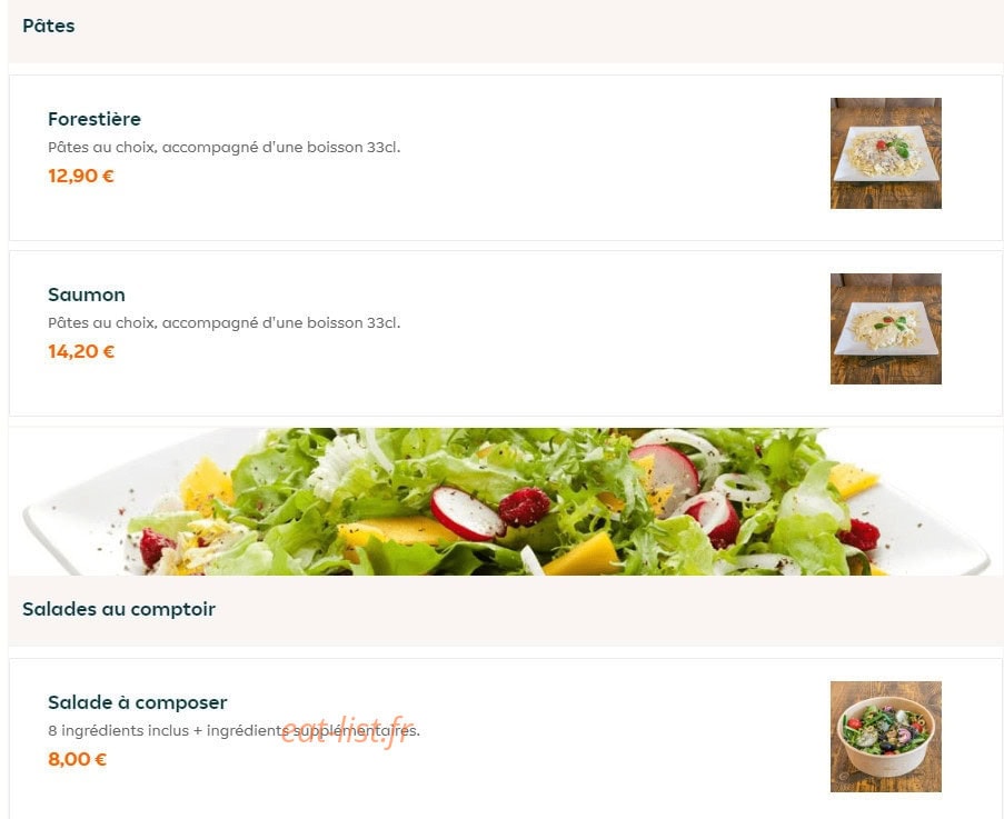 Au comptoir du poulet doré — carte page 4
