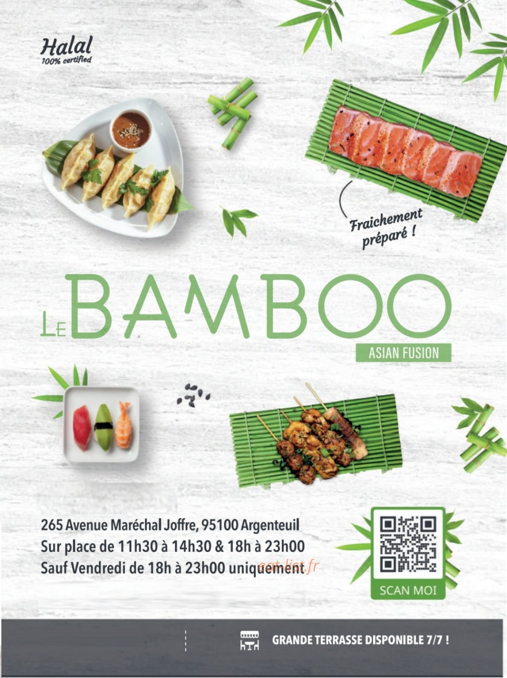 Bamboo Sushi — carte page 1