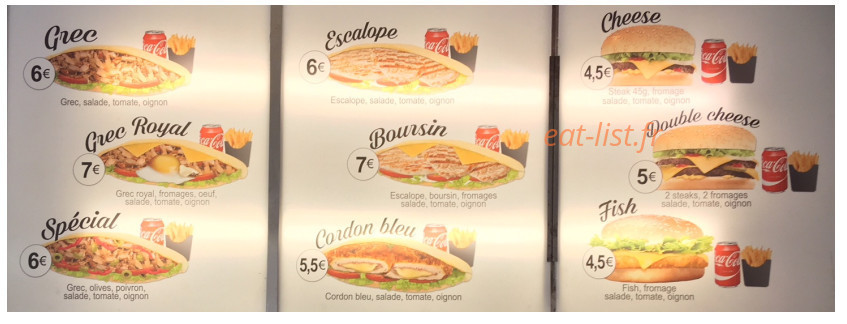 Chic's Burgers — carte page 3