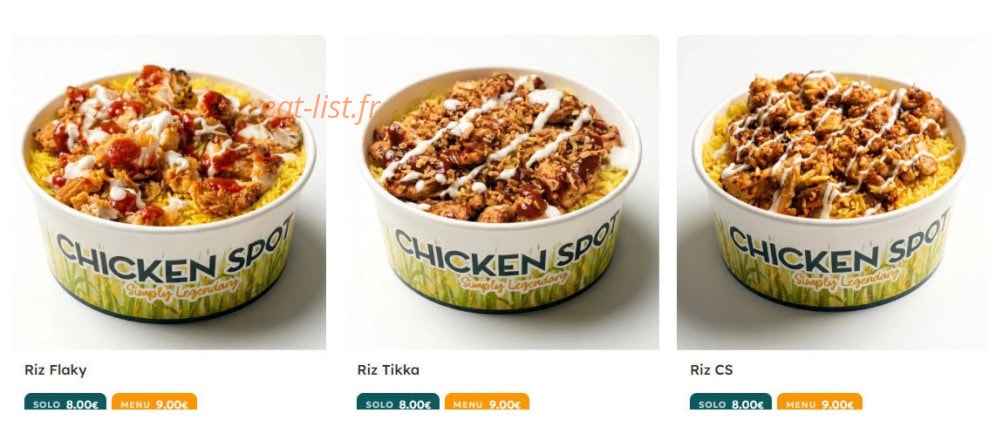 Chicken Spot — carte page 4