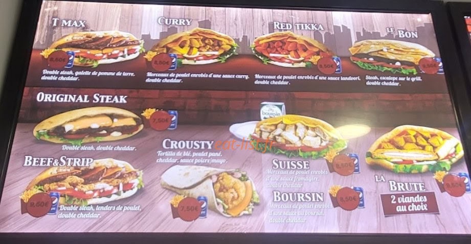 Grill Burger — carte page 1