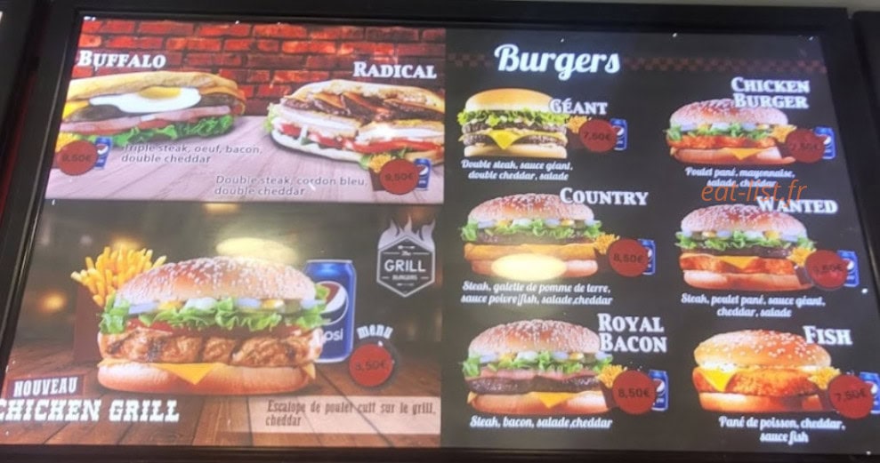 Grill Burger — carte page 2