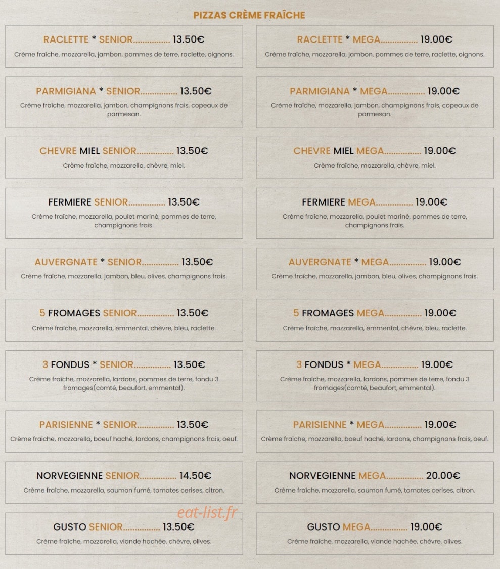L'artisanale — carte page 2