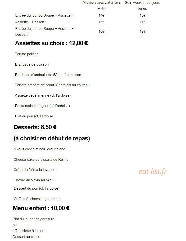 La Cave — carte page 1