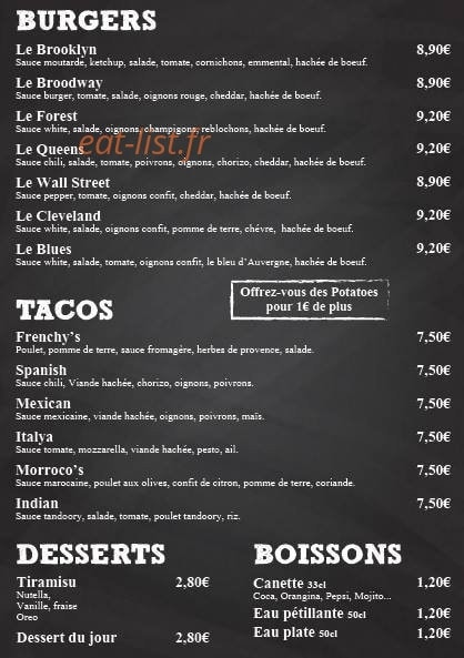 Le Brooklyn — carte page 2