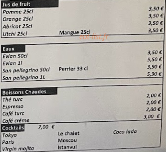 Le Chalet Des Grillades — carte page 6