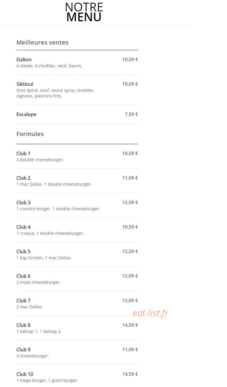 Le Club — carte page 1
