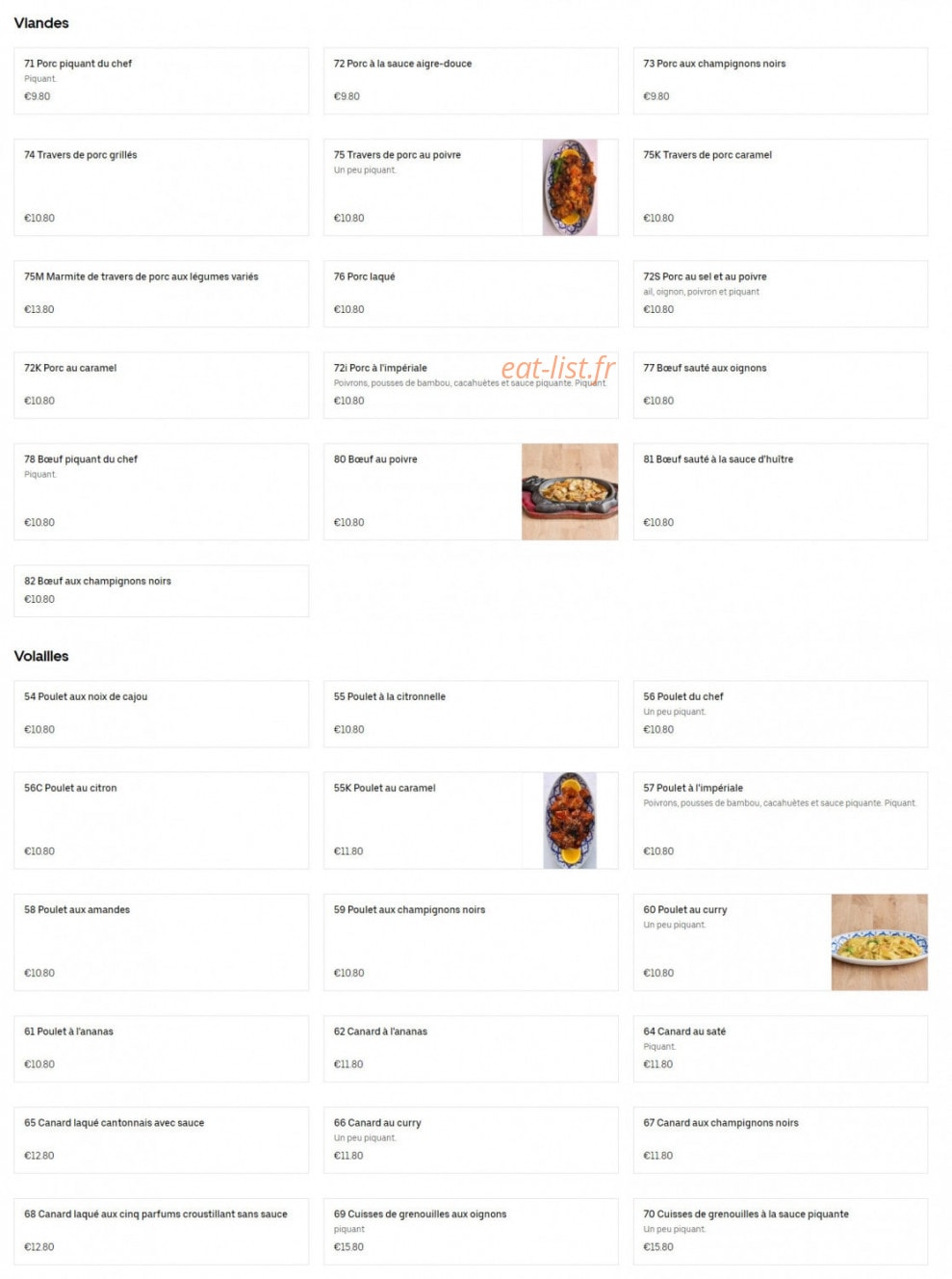 Le Mandarin — carte page 4
