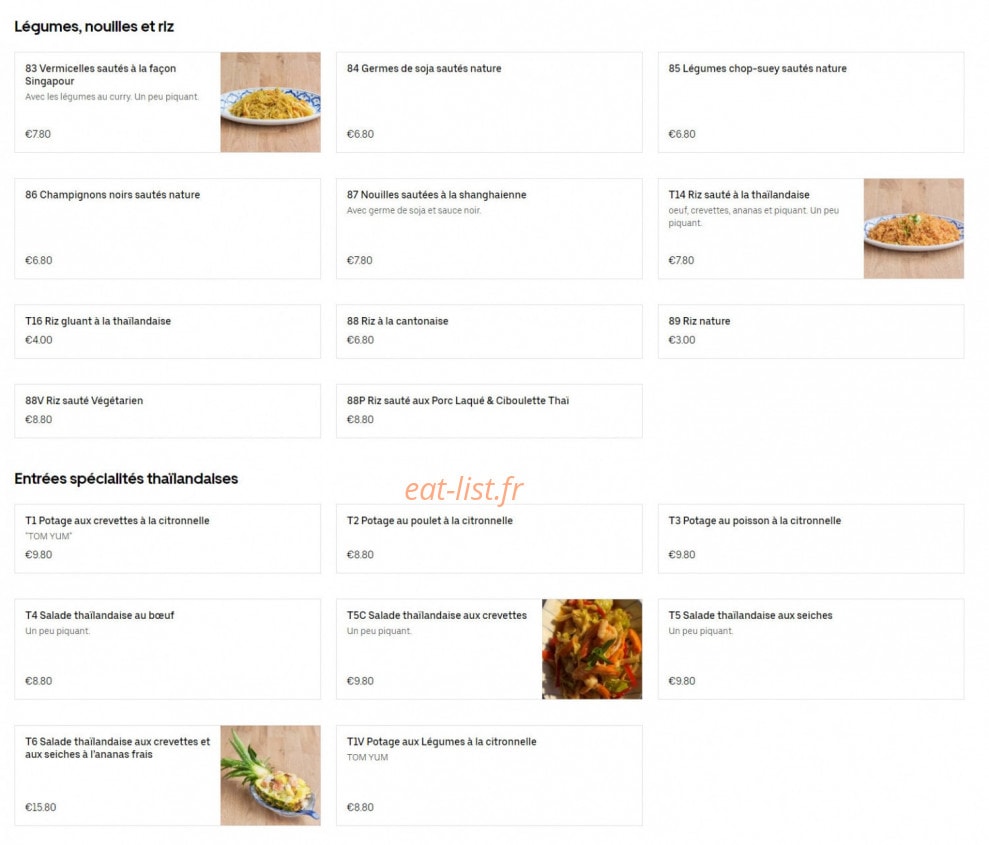 Le Mandarin — carte page 5
