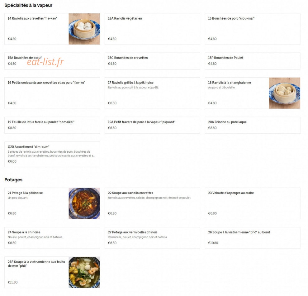 Le Mandarin — carte page 2
