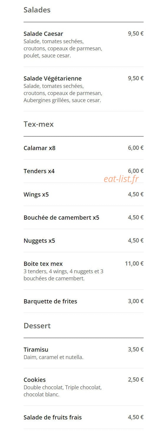 Le New Pari's — carte page 5