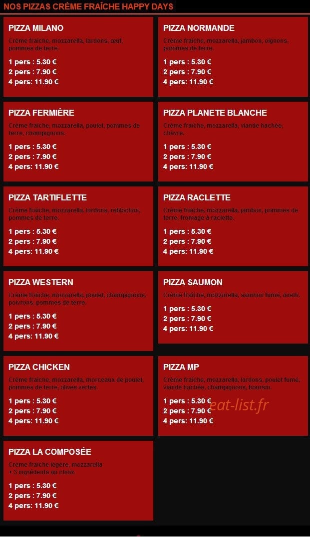 MP  pizza — carte page 4