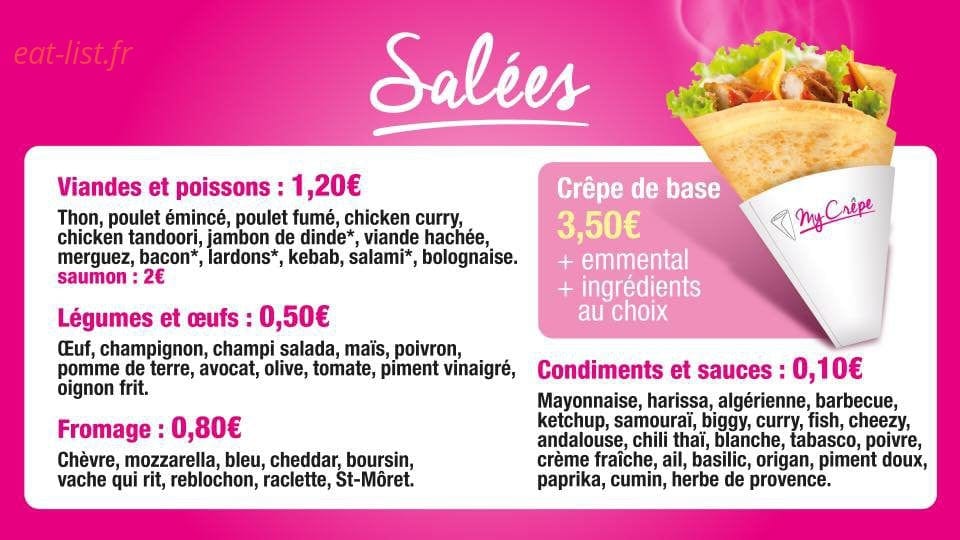 My crêpe — carte page 1