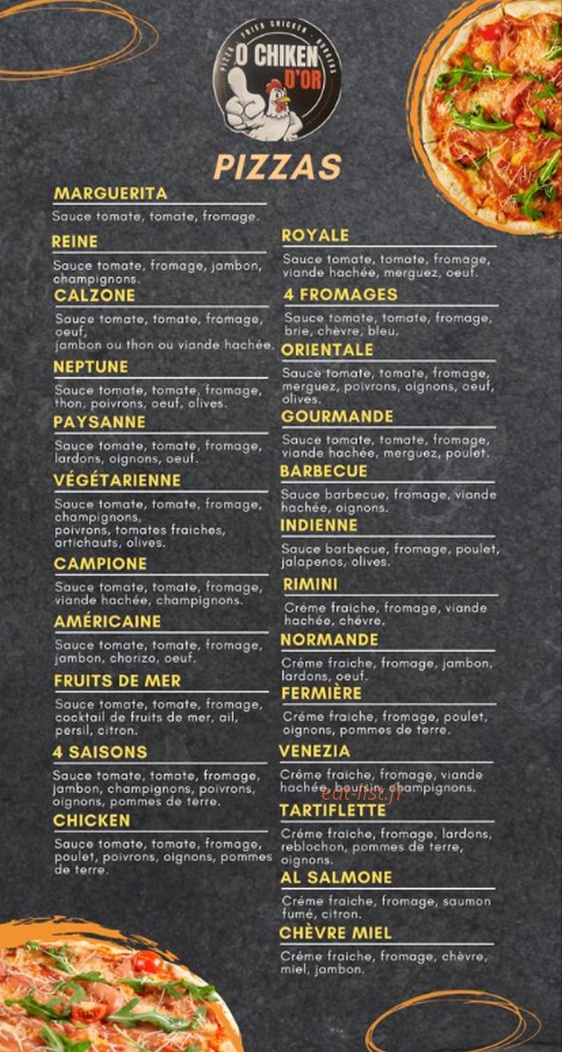 O’Chiken d’or — carte page 2