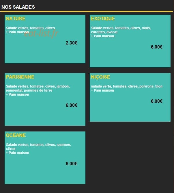 Olivier Pizza — carte page 9