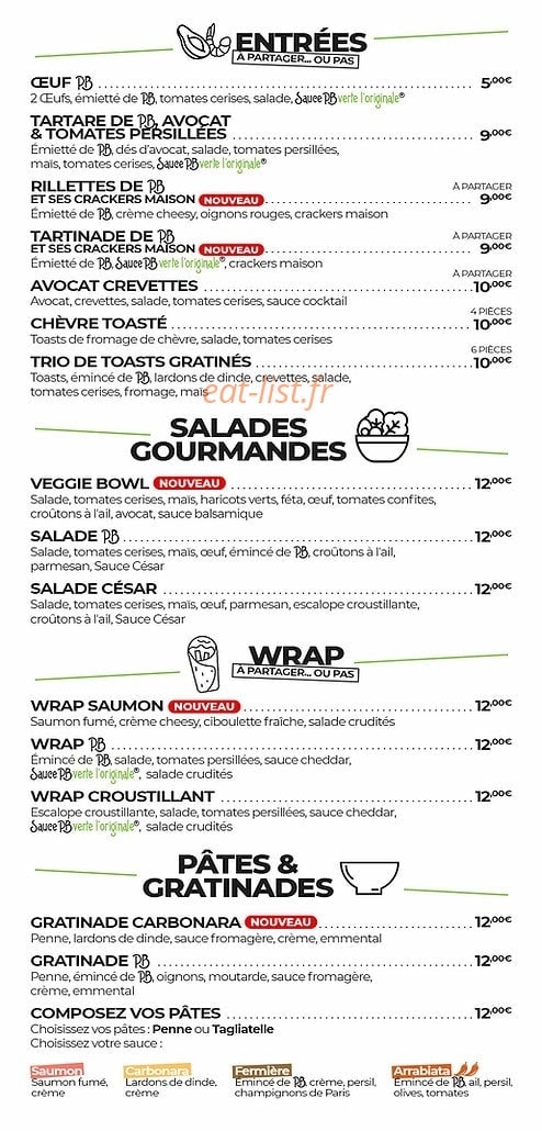 PB Poulet Braisé — carte page 1