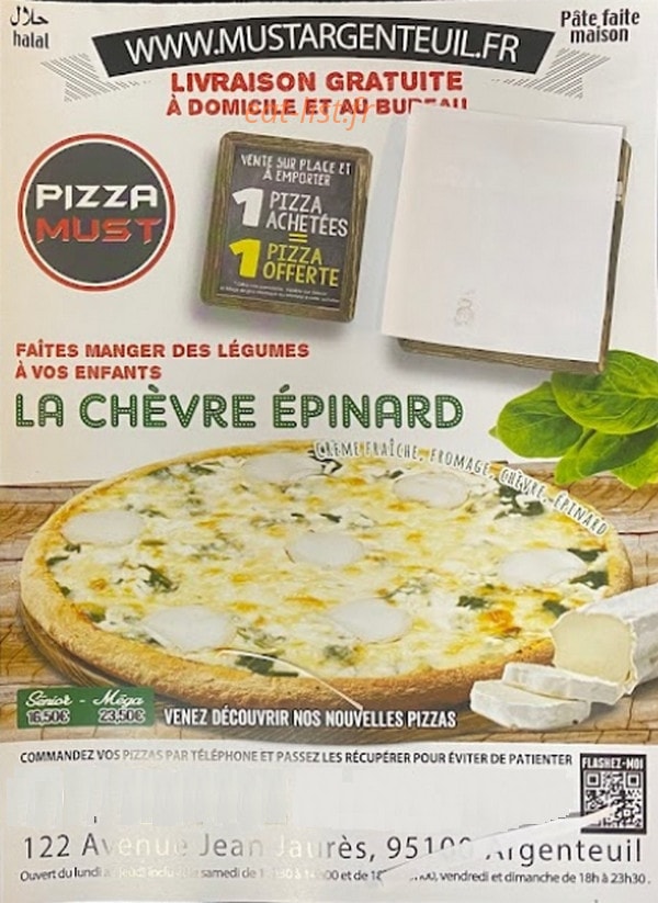 Pizza Must — carte page 1