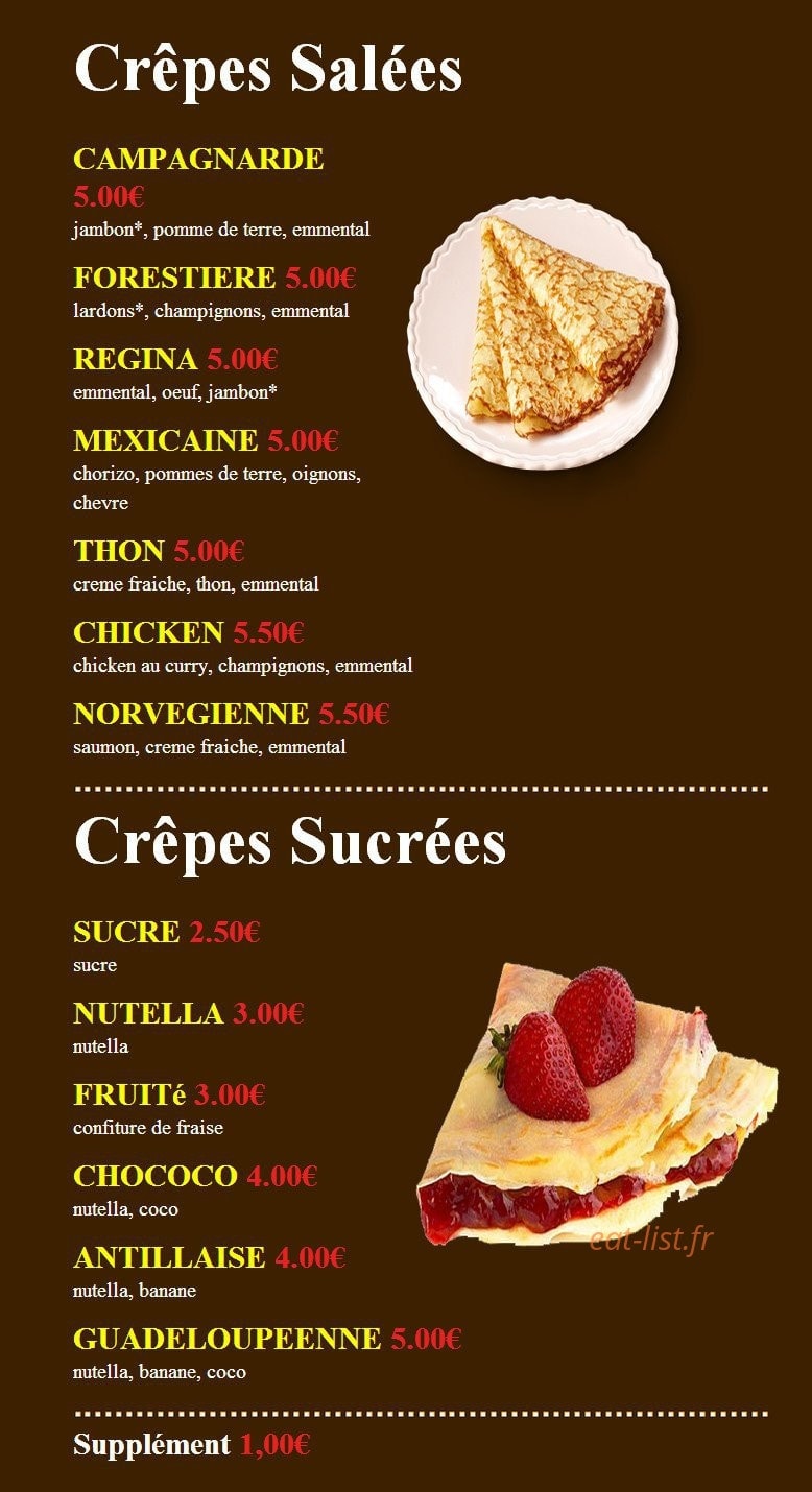 Planète pizza — carte page 8