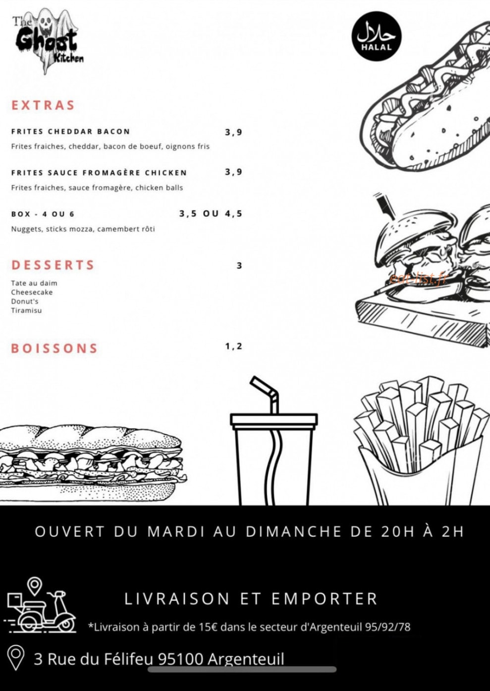 The Ghost Kitchen — carte page 2