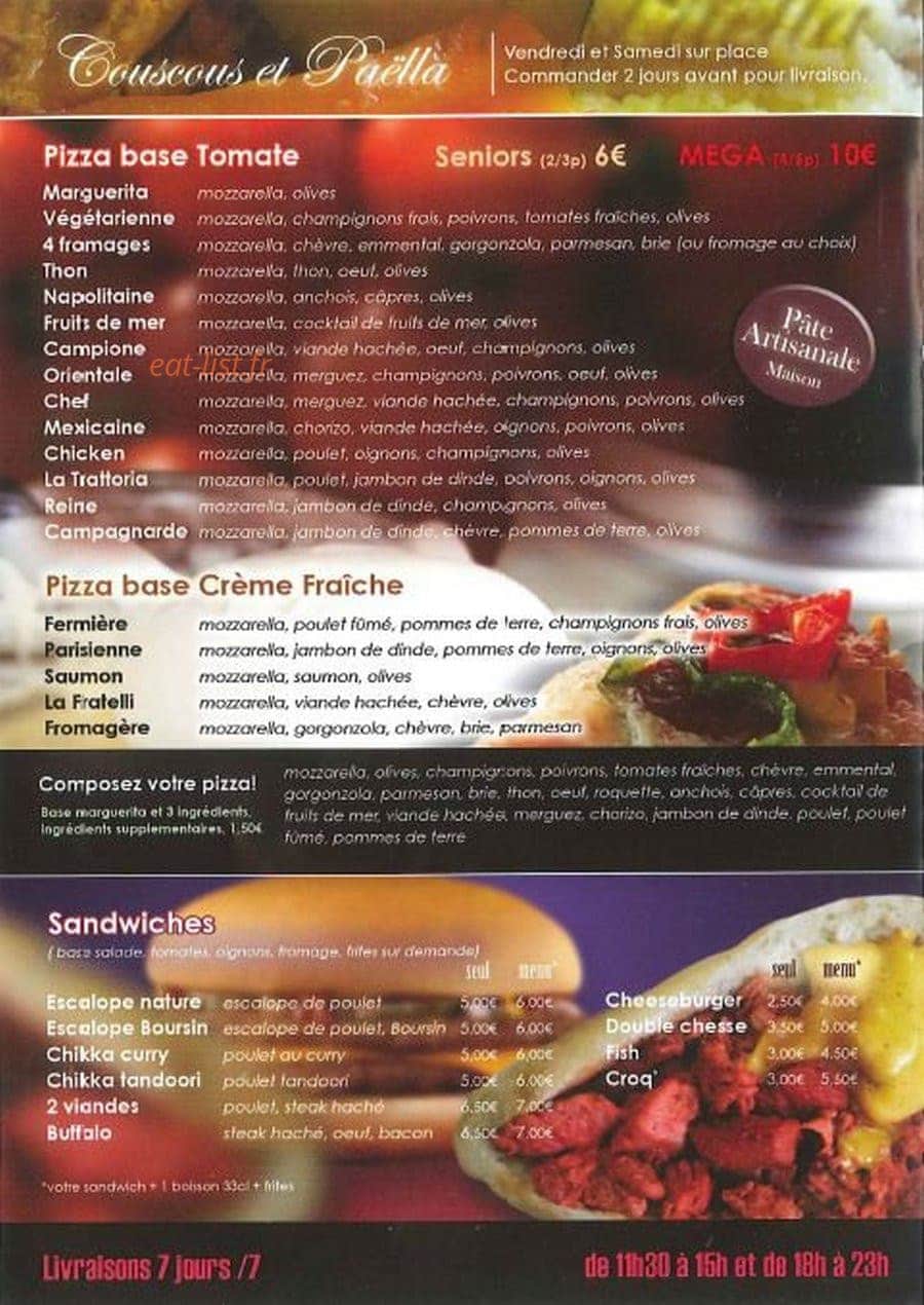 Trattoria di Fratelli — carte page 3