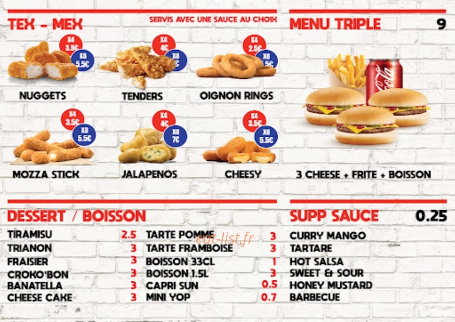 XL Burger — carte page 4