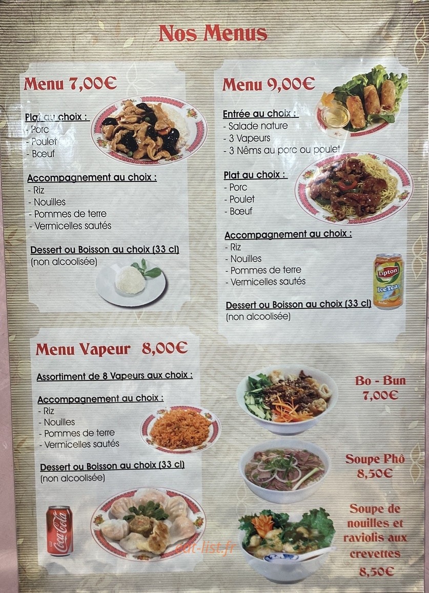 Bon Goût — carte page 1