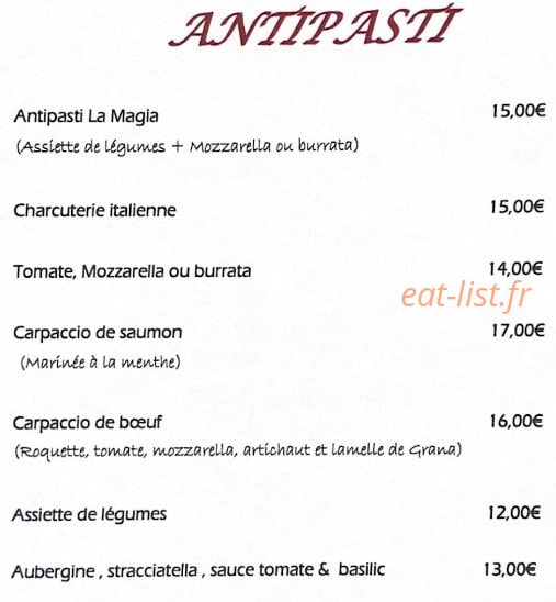 La Magia — carte page 3