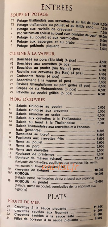 Le Soleil Sannois — carte page 1