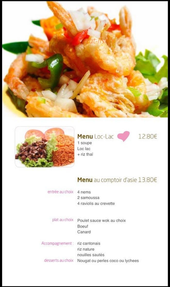 Au comptoir d'asie — carte page 3