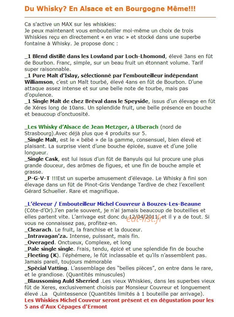 Aux Cépages d'Ermont — carte page 8