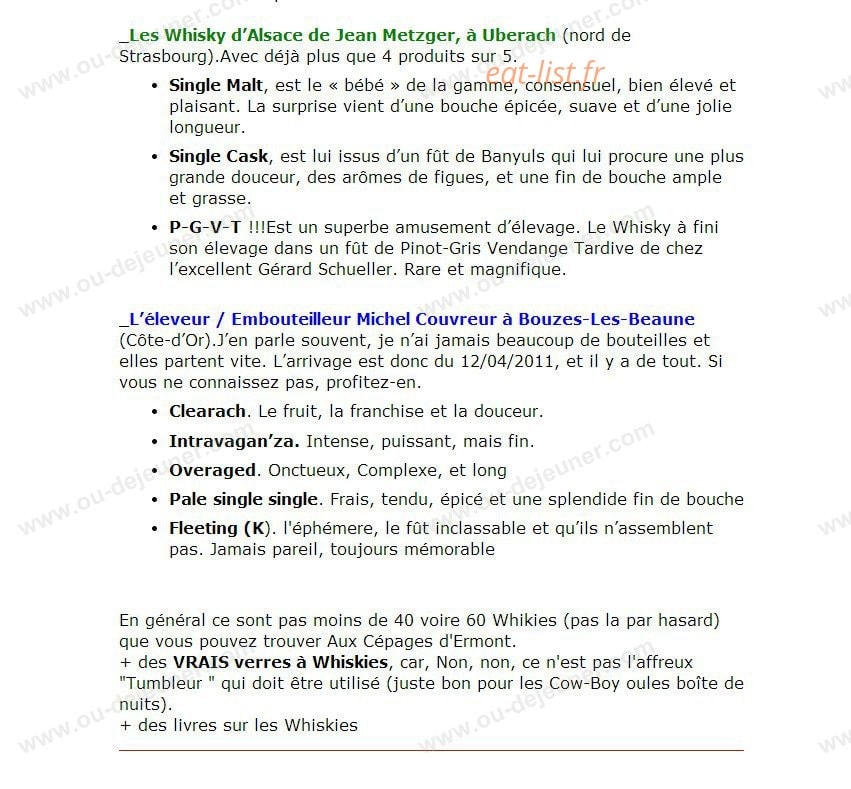 Aux Cépages d'Ermont — carte page 10