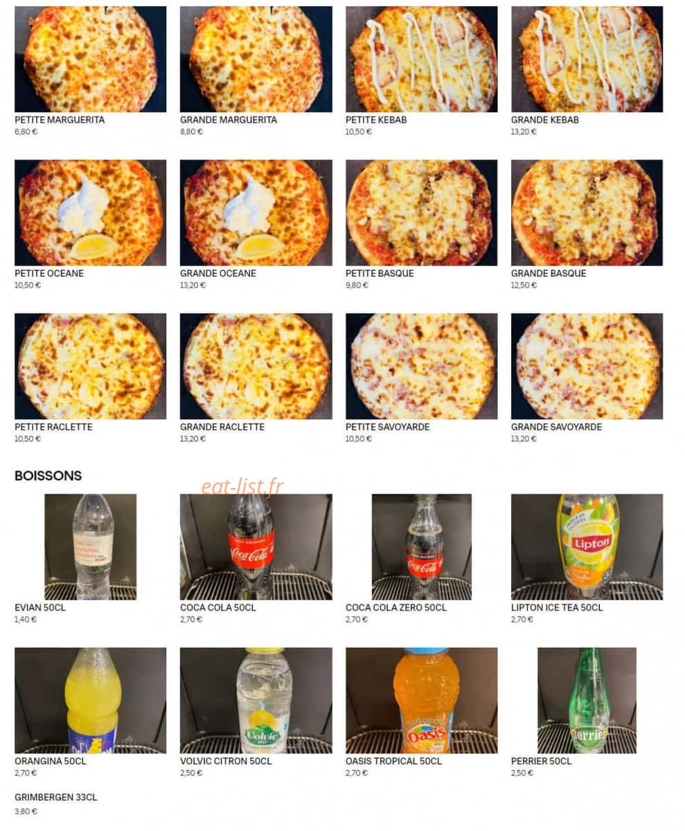 Cora Cafeteria — carte page 2