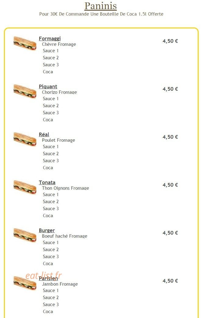 Dino Pizza — carte page 5