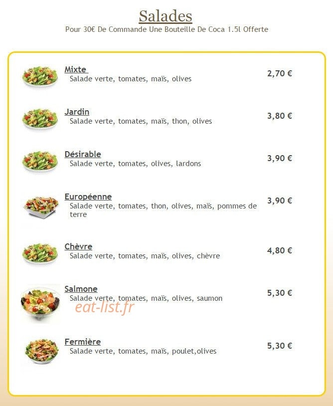 Dino Pizza — carte page 7