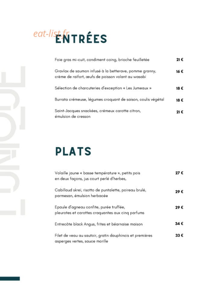 L'unique — carte page 1