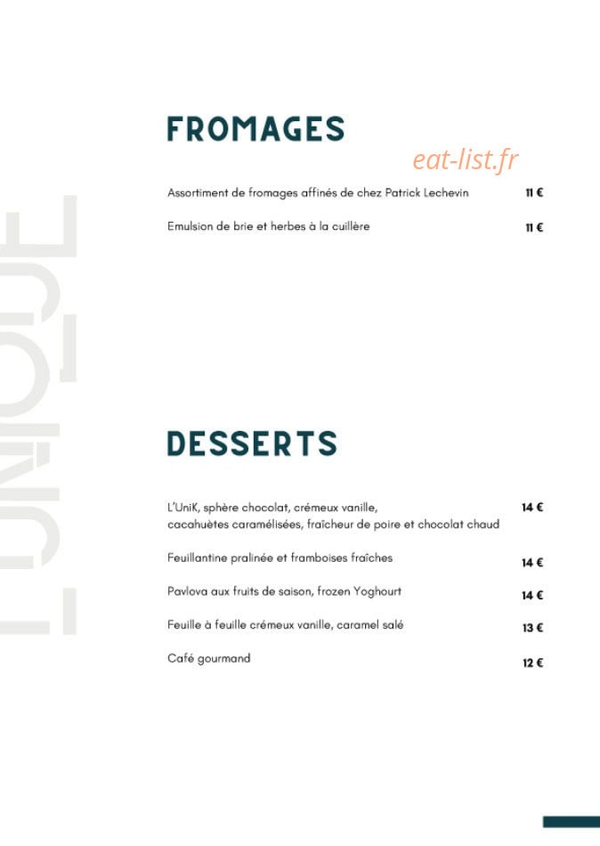 L'unique — carte page 2