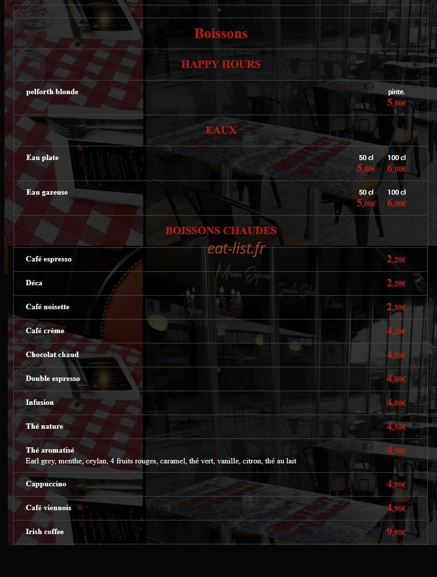 Le Bistrot d'Edgard — carte page 5