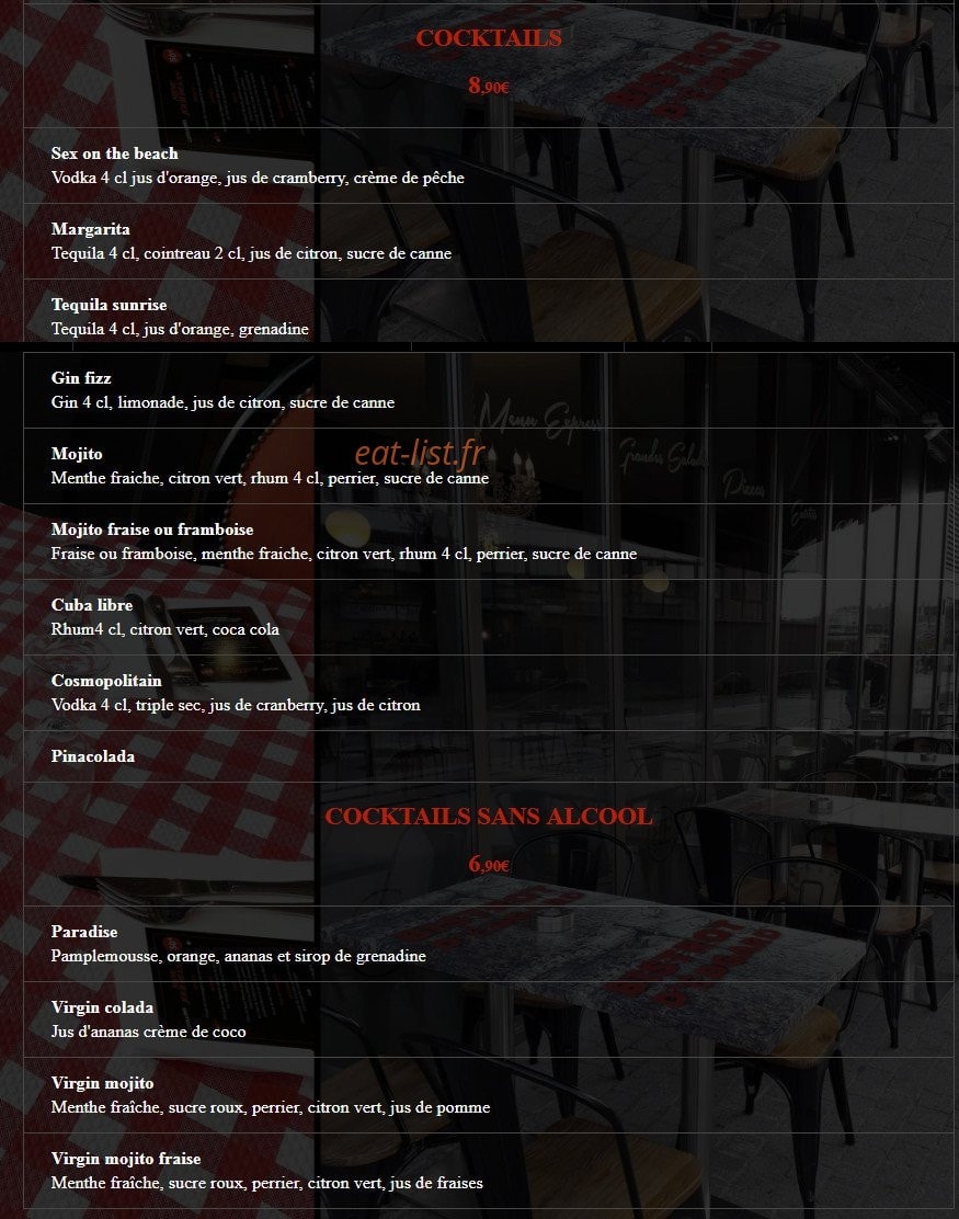 Le Bistrot d'Edgard — carte page 9