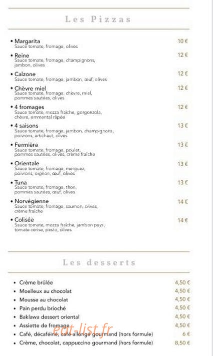 Le Colisée by Massimo — carte page 3