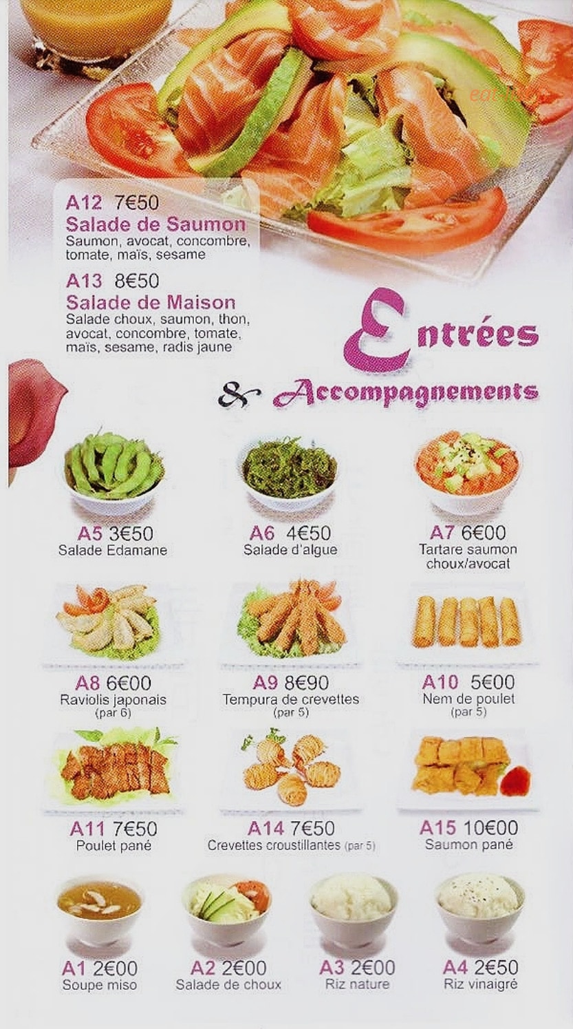Lorie Sushi — carte page 1