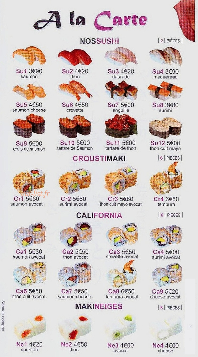 Lorie Sushi — carte page 8