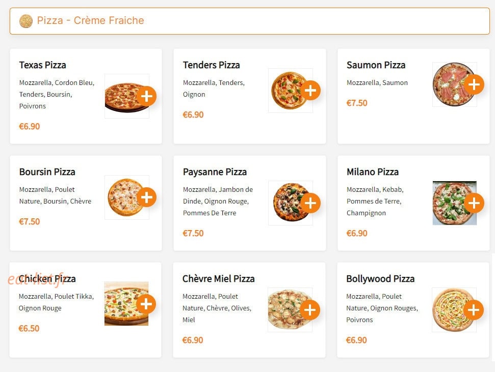 Pizza 95 — carte page 3