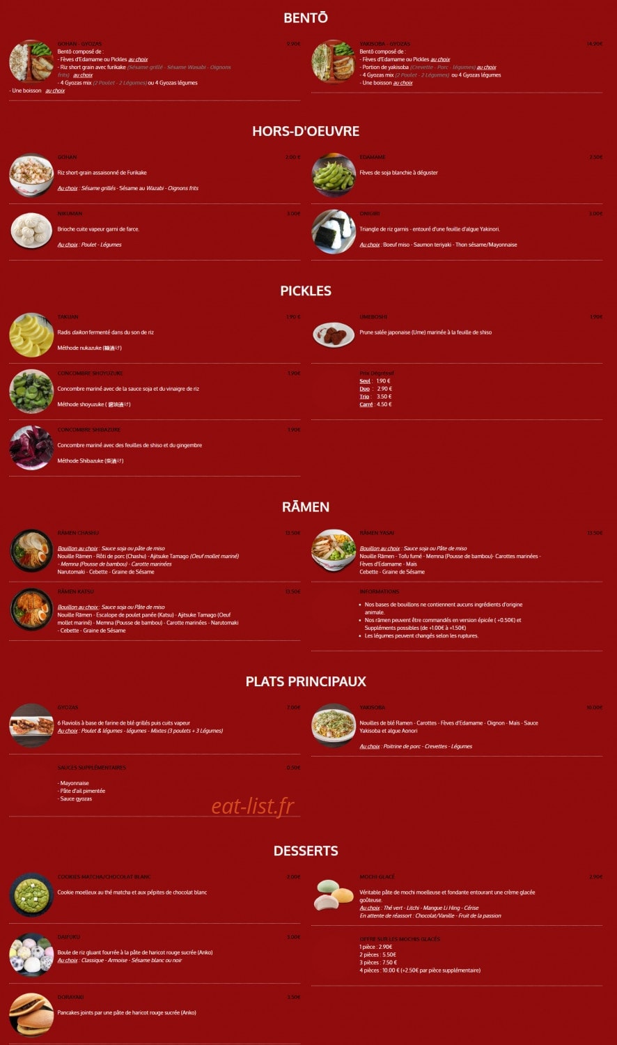 Yatai — carte page 1