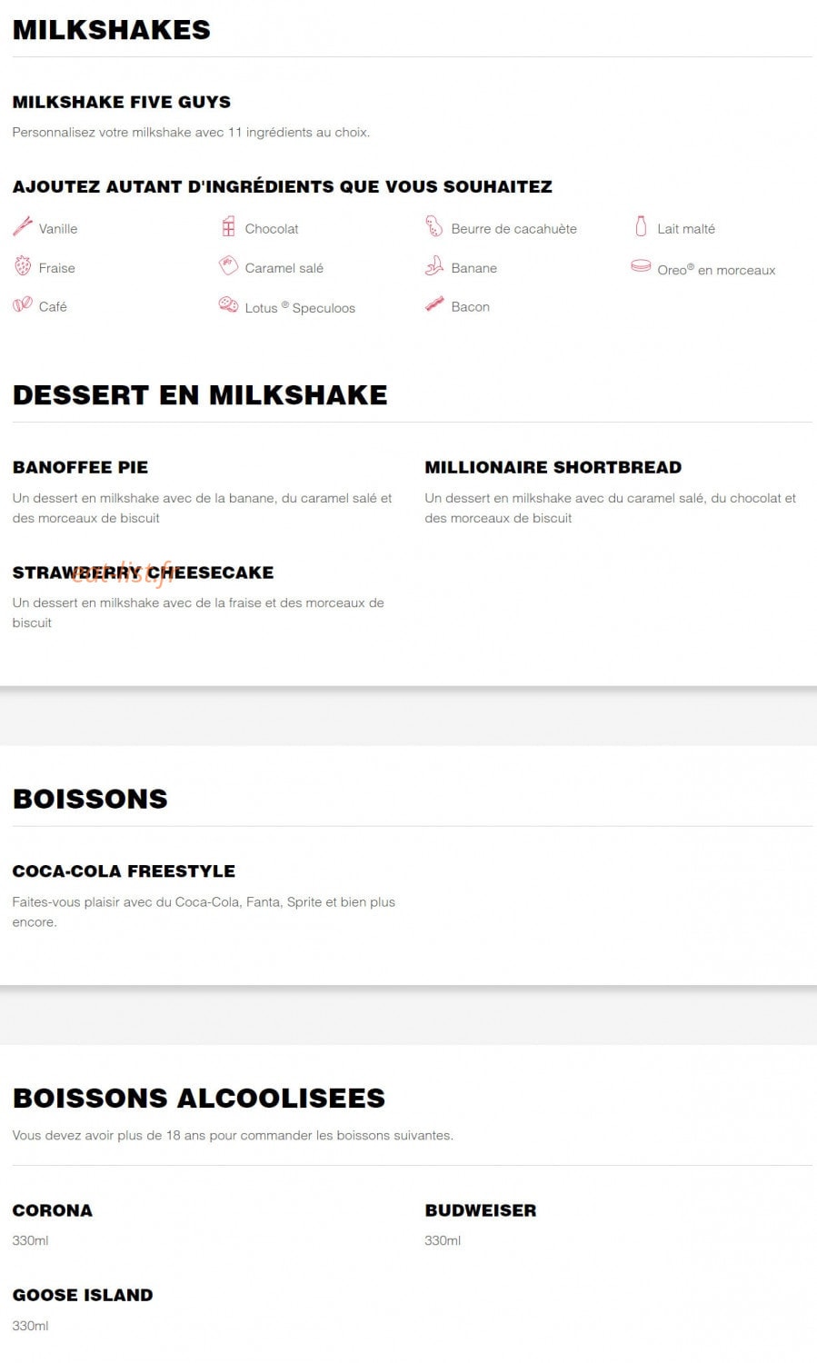 Five Guys — carte page 3