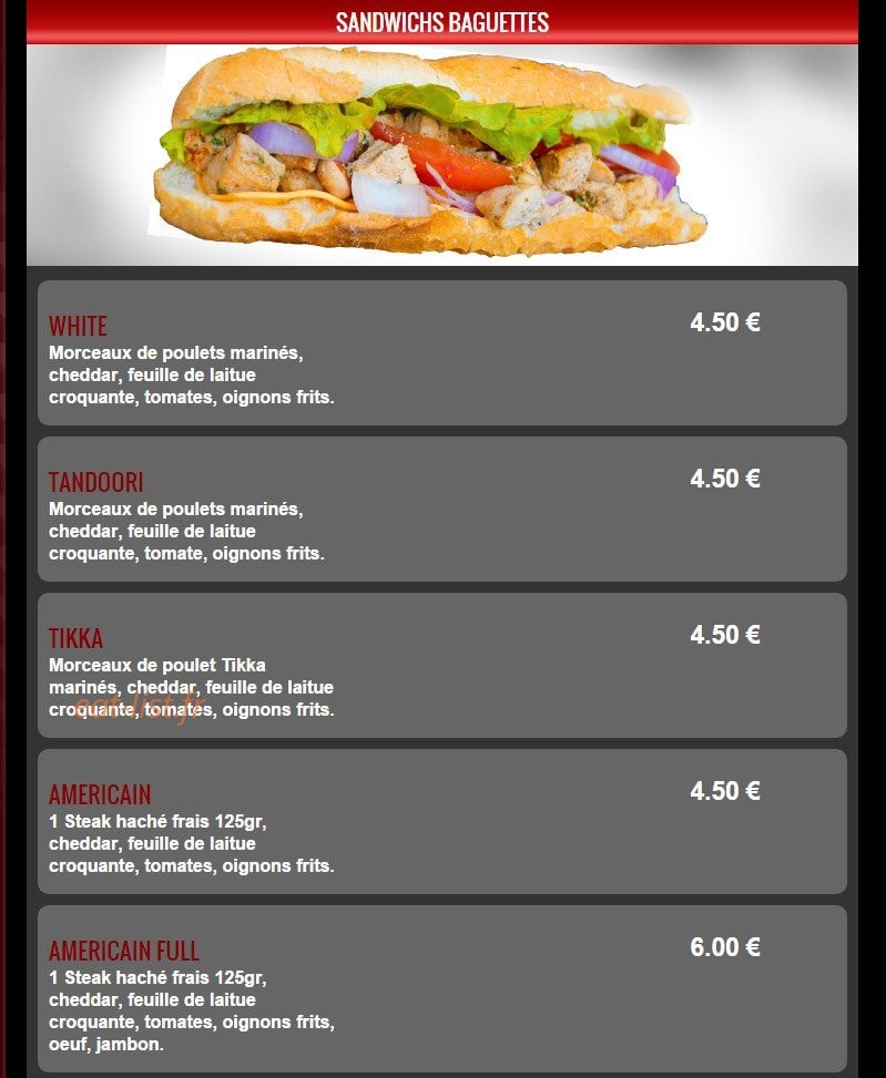 Food Station — carte page 1