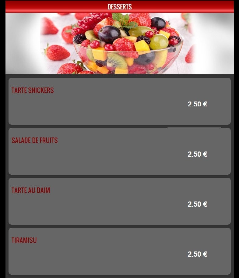 Food Station — carte page 7