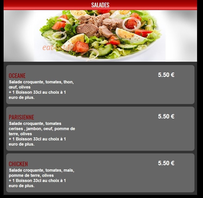 Food Station — carte page 6