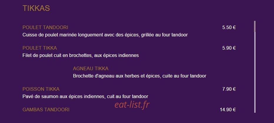 Le Jaïpur — carte page 4